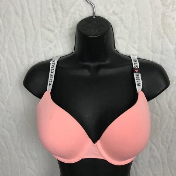 VICTORIA Secret t-shirt Push Up Full Coverage Bra Size 32DD - Picture 1 of 7